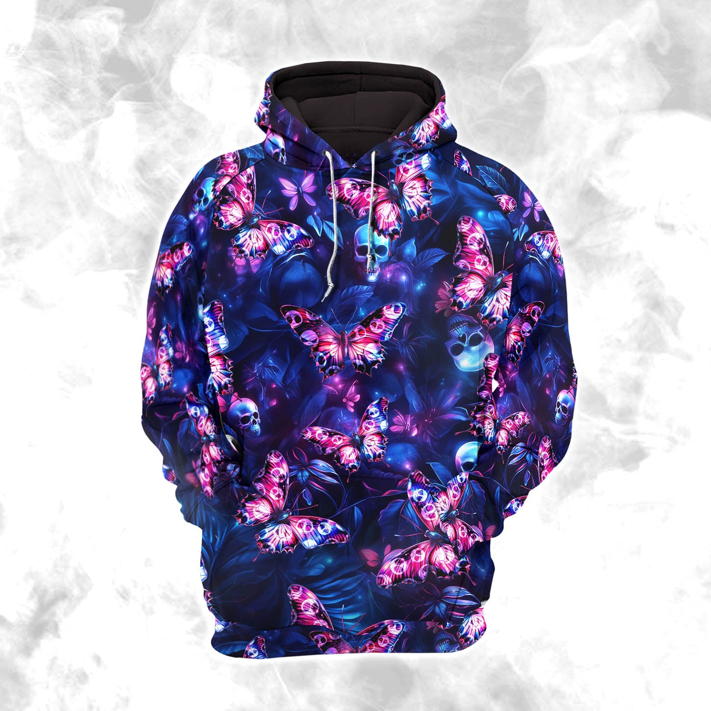 Women Hoodie and Leggings, Skull Butterfly Nightmare Outwear Pants Outfit