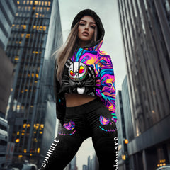 Women Hoodie and Leggings, Holographic Little Nightmare Outwear Pants Outfit