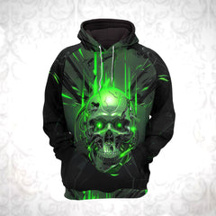 Skull 3D Machine Combo Hoodie and Leggings - Dark and edgy matching set with skull designs for a unique and stylish look