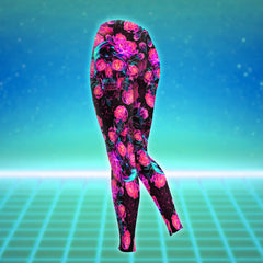 Pink Neon Skull Rose Combo Hoodie and Leggings - Dark and edgy matching set with skull designs for a unique and stylish look