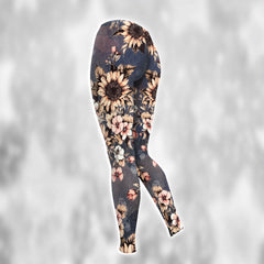 Retro Skull Flower Combo Hoodie and Leggings - Dark and edgy matching set with skull designs for a unique and stylish look