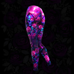 Women Hoodie and Leggings, Purple Grim Reaper Art Outwear Pants Outfit