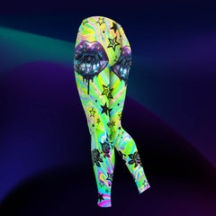 Women Hoodie and Leggings, Abstract Skull Lip Art Outwear Pants Outfit