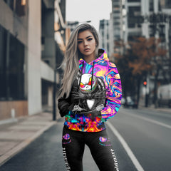 Women Hoodie and Leggings, Holographic Little Nightmare Outwear Pants Outfit