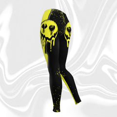 Women Hoodie and Leggings, Yellow Emoji Melting Outwear Pants Outfit