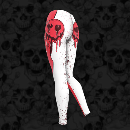 Women Hoodie and Leggings, Red Emoji Melting Outwear Pants Outfit