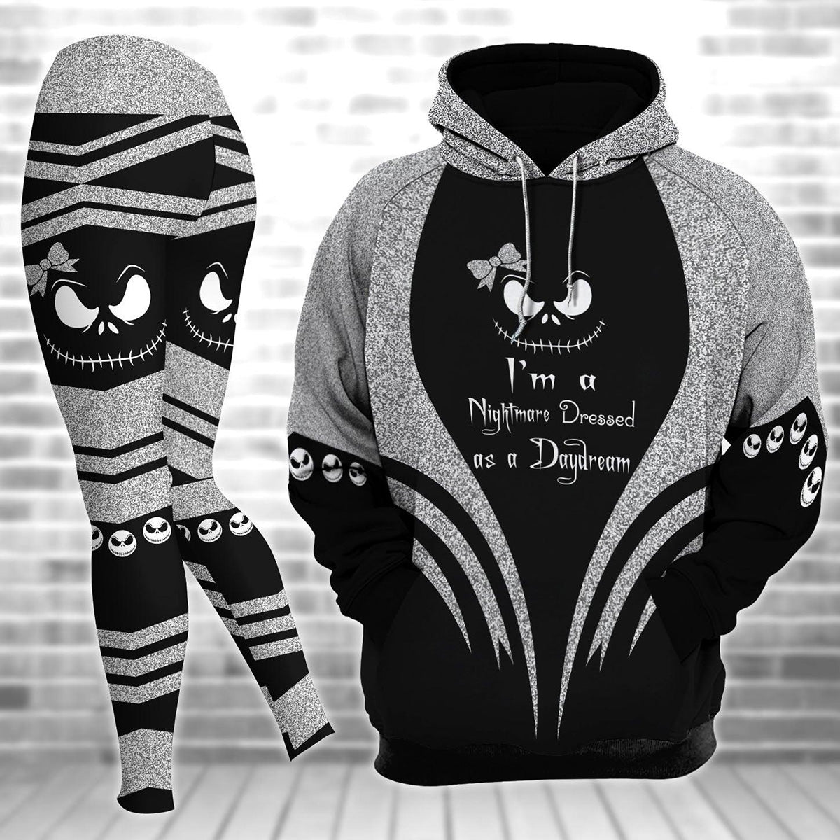 Cute Nightmare Hoodie and Leggings Set - Wonder Skull