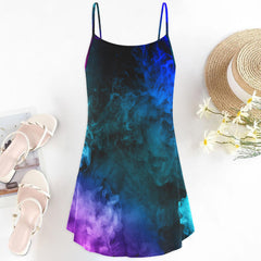 Gradient Skull Smoke Short Cami Dress - Wonder Skull