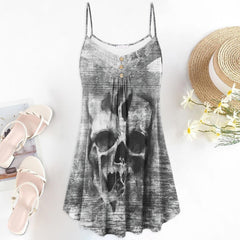 Grunge Skull Short Cami Dress - Wonder Skull