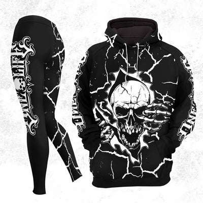 Women Hoodie and Leggings, Shadow Creeper Art Outwear Pants Outfit