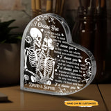 I Choose You - Customized Skull Couple Crystal Heart Anniversary Gifts - Wonder Skull