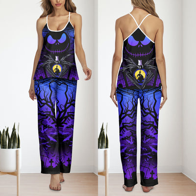 Purple Night Moon Pajamas Sets For Women Sleepwears Combo