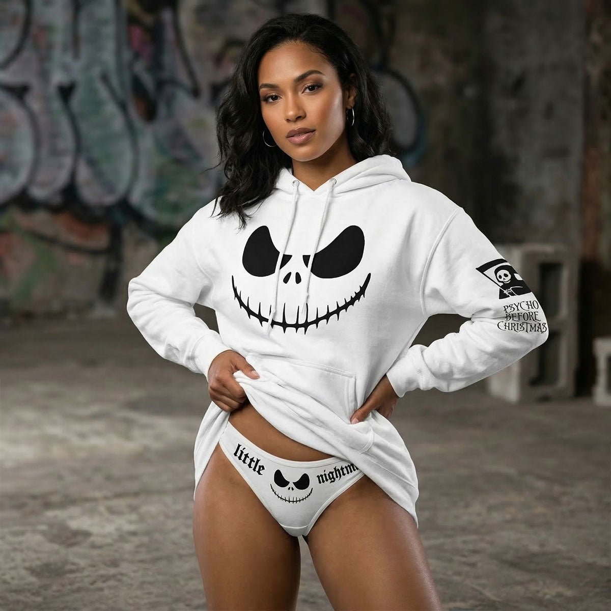 Nightmare Hoodie With Thong Set - Wonder Skull