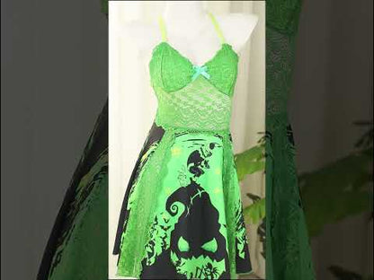 Sexy and Chic Green Art Lace Babydoll Nightgown