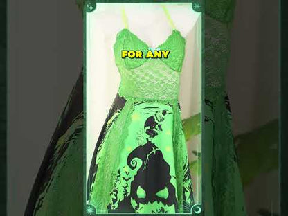Sexy and Chic Green Art Lace Babydoll Nightgown