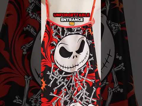 Wonder Skull Women's Lace Nightgown with Adjustable Straps, Mesh Babydoll Chemise featuring a "Unique High Quality Technique" print. This outfit combines lace detailing, a daring low-cut design, and a cheeky bottom. With adjustable ties for a flattering fit, its soft, stretchy material ensures comfort for themed parties or festive events.