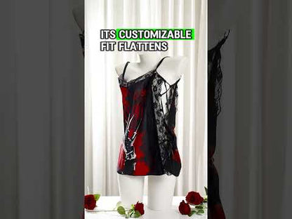 Slasher Sweetheart Nightgown Sleepwear Pajama Nightwear Lace Set