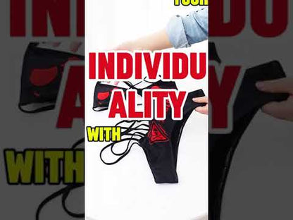 Cut Out Bikini, Red Skull Micro Swimsuit Set