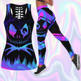 Purple Gradient Nightmare Tank Top and Leggings Set - Wonder Skull