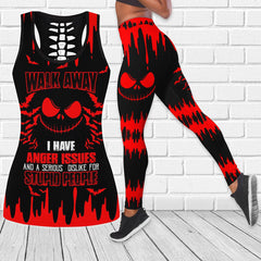 Red Nightmare Tank Top and Leggings Set - Wonder Skull