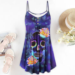 Skull Butterfly Short Cami Dress - Wonder Skull