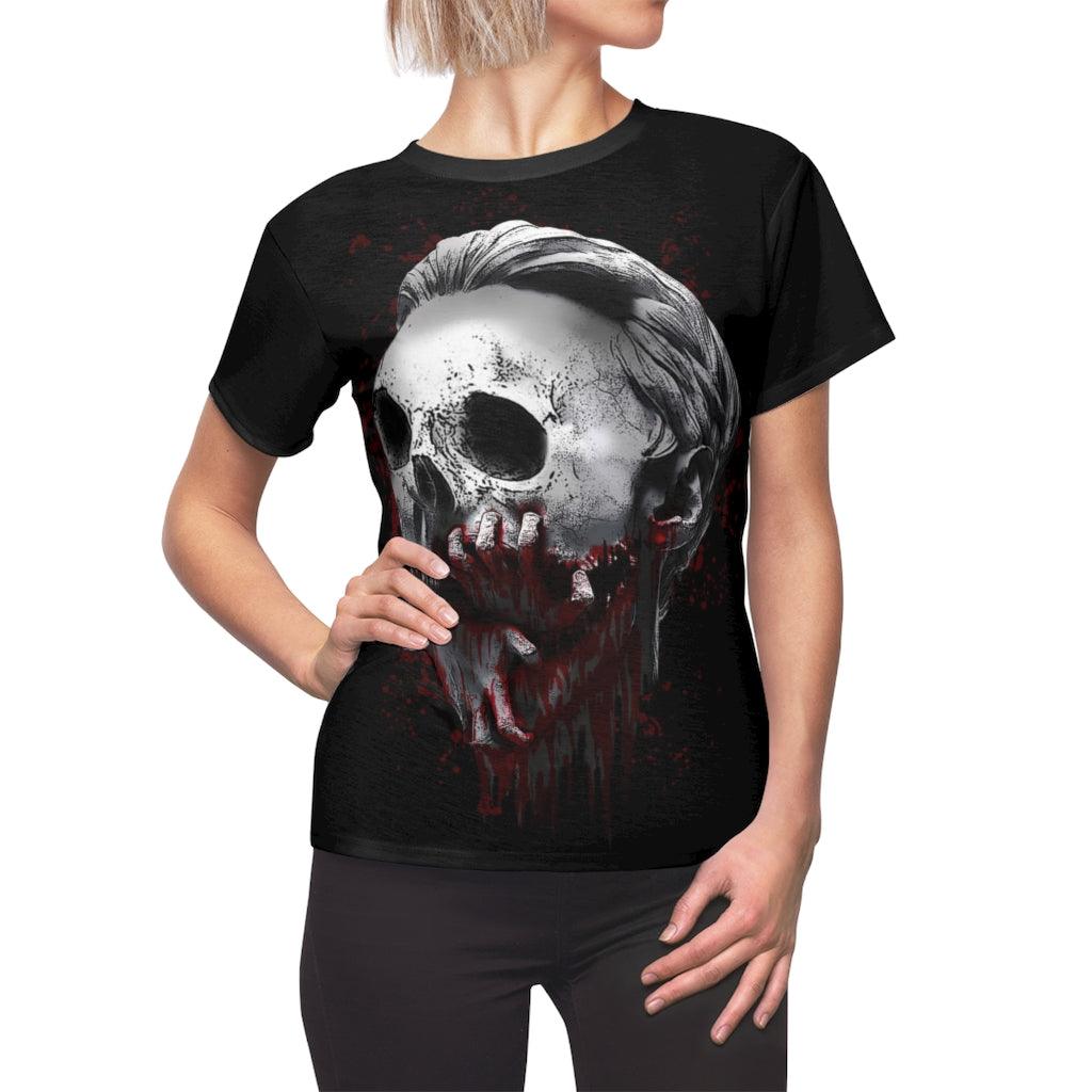 Halloween Design All Over Print T-shirt For Women - Wonder Skull
