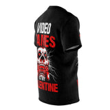 Video Games Is My Valentine - Unisex AOP Cut & Sew Tee - Wonder Skull