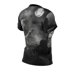 Skull Night Moon Cemetery All Over Print T-shirt For Women - Wonder Skull