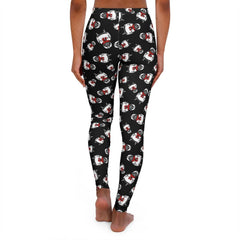 Skull Snowman Pattern Women's Spandex Leggings - Wonder Skull