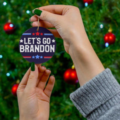 Let's Go Brandon Ceramic Ornaments - Wonder Skull