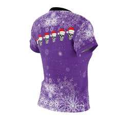 Christmas Skull Purple Patterns All Over Print T-shirt For Women - Wonder Skull
