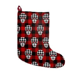 B&W Skull Flannel Stockings - Wonder Skull