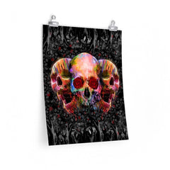 Hypnotize Rainbow Skull Art Premium Matte Vertical Posters - Wonder Skull