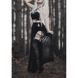 Gothic 3 Piece Straps Dress, Sexy Sling Sleeveless Vestido Set For Women - Wonder Skull