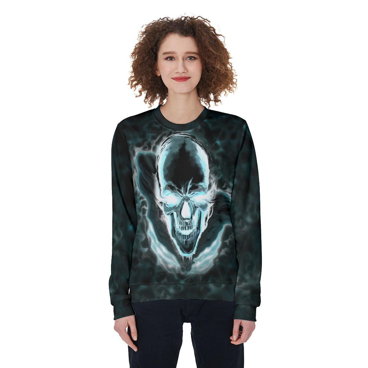 Glowing Skull In The Dark Heavy Fleece Sweatshirt - Wonder Skull