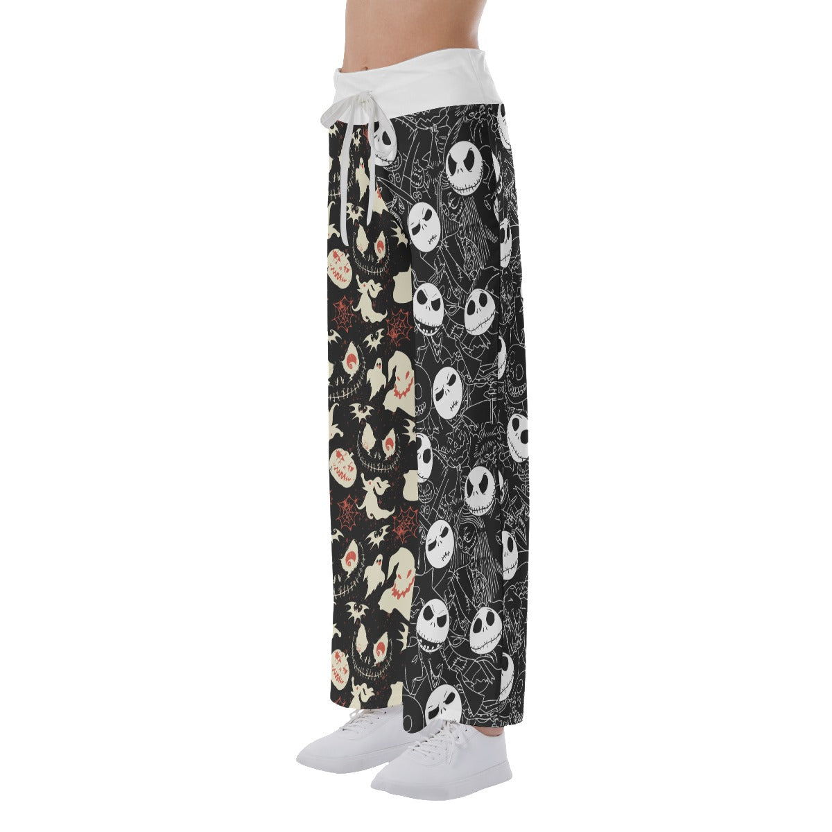 Halloween Dark Nightmare Women's High-waisted Wide Leg Pants | Wonder Skull