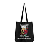 Today Mood Bitchy Tote Bags - Wonder Skull