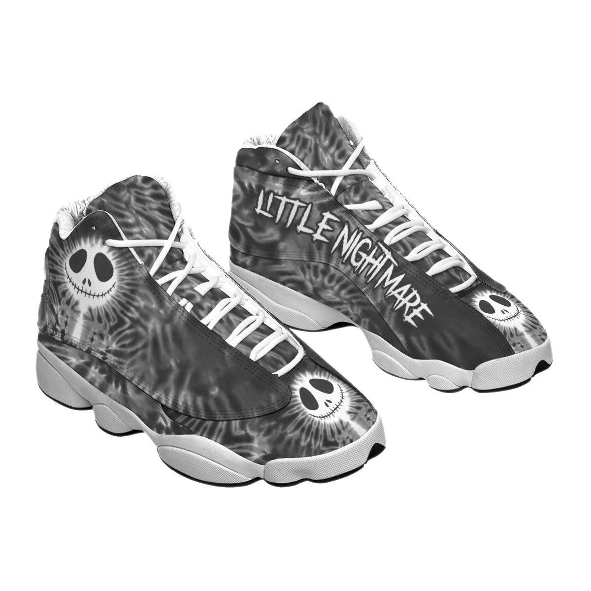 Nightmare Tiedye Gray Women's Curved Basketball Shoes Sneaker - Wonder Skull