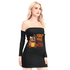 I Want To Be A Witch Off-shoulder Back Lace-up Dress - Wonder Skull