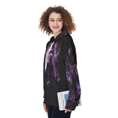 I Hate It When The Voice In My Head Violet Skull Funny Hoodie For Women - Wonder Skull