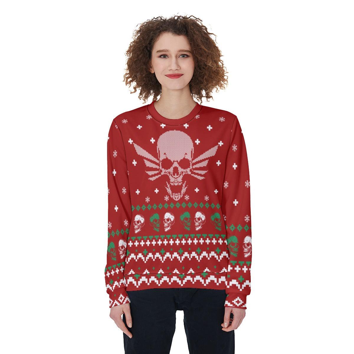 Viking Skull Christmas Heavy Fleece Sweatshirt - Wonder Skull