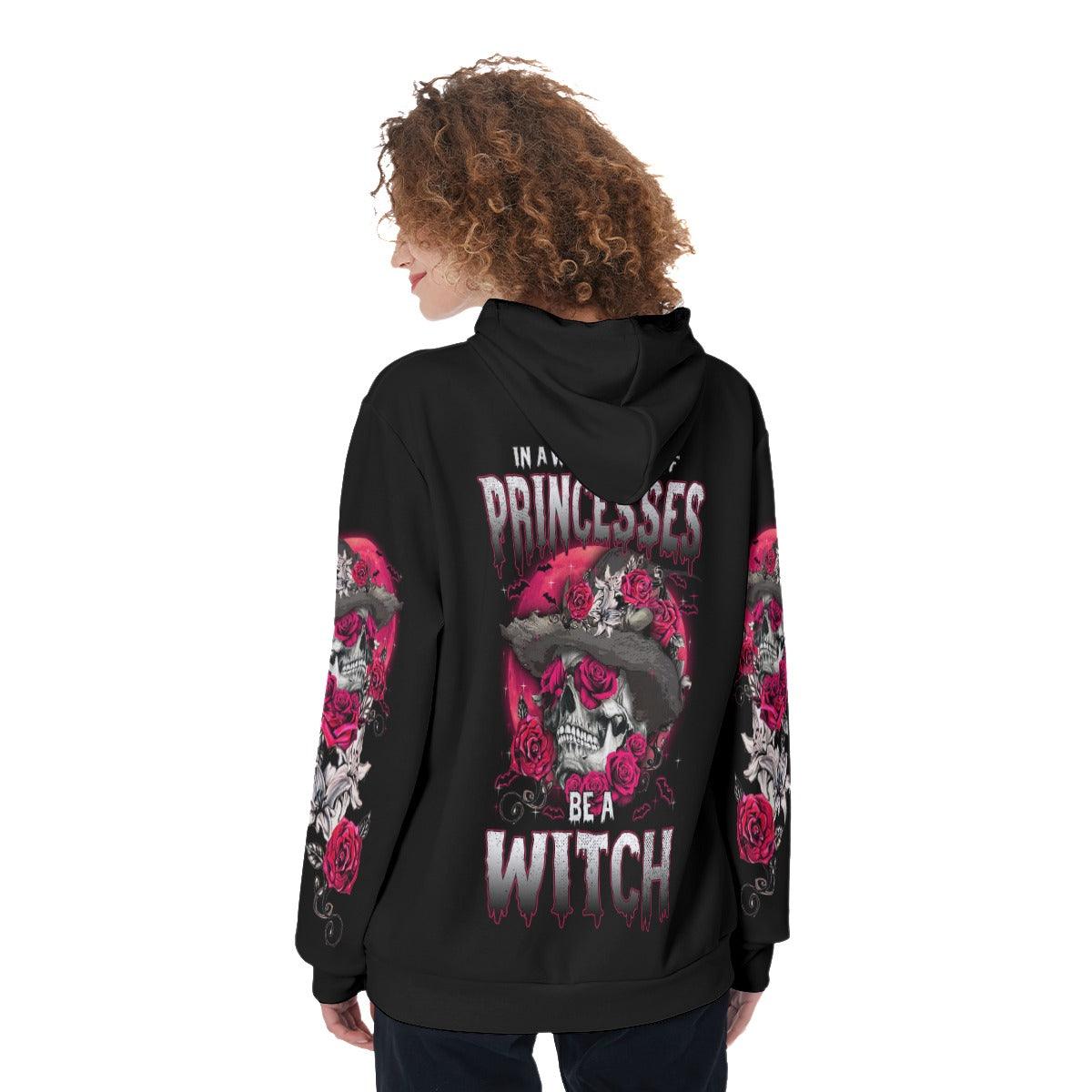 In A World Full Of Princesses Funny Hoodie For Women - Wonder Skull