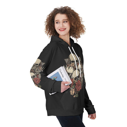 Stuck Between IDK IDC And IDGAF Funny Hoodie For Women  - Wonder Skull