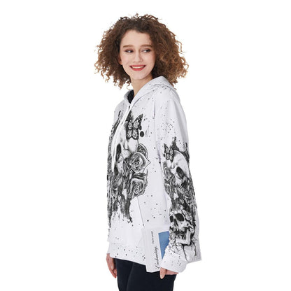 The Good Girl In Me Skull Flower Funny Hoodie For Women - Wonder Skull