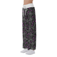 Horror in Hell Skull Abtract 3D High-waisted Wide Leg Pants - Wonder Skull