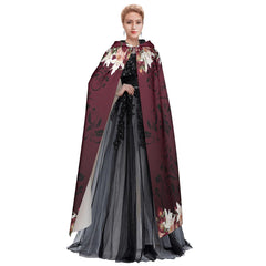 Skull Flower Garden Hooded Cloak - Wonder Skull