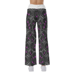 Horror in Hell Skull Abtract 3D High-waisted Wide Leg Pants - Wonder Skull