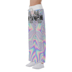 Flow Rainbow TieDye Gradiant Skull High-waisted Wide Leg Pants - Wonder Skull