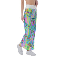 Rainbow Emo Nightmare Women's High-waisted Wide Leg Pants | Wonder Skull