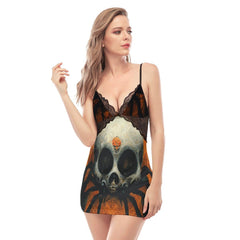 Skull Spider Lace Chemise Nightgown - Wonder Skull